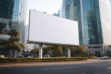 Realistic Billboard Mockup Template for Outdoor Advertising