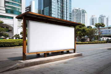 Realistic Billboard Mockup Template for Outdoor Advertising