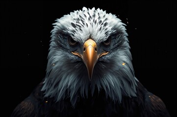 Obraz premium Stunning regal eagle portrait set against a dark backdrop