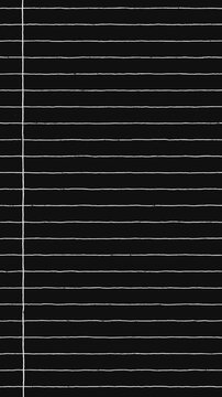 Black and white hand drawn line sheet background, simple wavy doodle table panel, craft notebook striped pattern, drawing scribble stroke art motion graphic, creative pencil checker paper texture