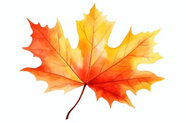 Vibrant autumn maple leaf illustration