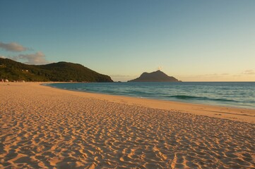 Sandy shore at a seaside resort