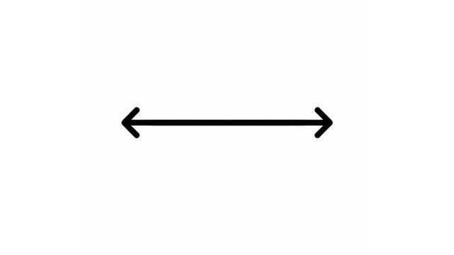 Two side arrow animation moving right and left on white background, direction and navigation concept