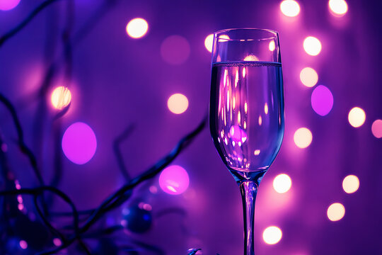Champagne purple glass.