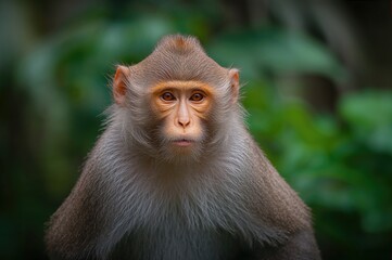 Obraz premium Macaque Wearing a Hat