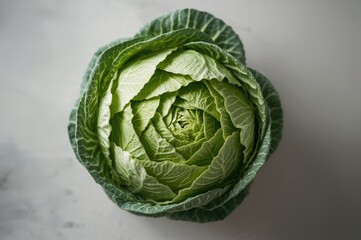 Obraz premium Overhead Shot of Green Cabbage