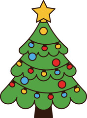 Christmas tree vector illustration