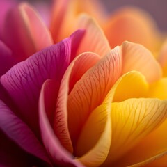 Elegant Macro Bloom: Vivid Petal Textures and Organic Patterns Illuminated by Soft Lighting in an Upscale, Exquisitely Crafted Visual Symphony