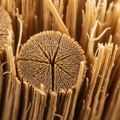 Intricate Xylem Macro: A Stunning Exploration of Nature’s Timeless, Subtle Wood Fiber Textures in Warm, Soft, Enchanting Light, Perfectly Captured