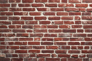 Obraz premium Red brick vintage wall texture, abstract stone pattern background, old construction design