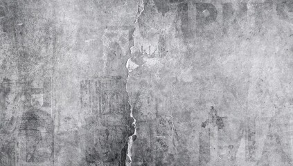 Fototapeta premium Vintage Newspaper Texture, Monochrome Grunge Paper Background with Newsprint Pattern