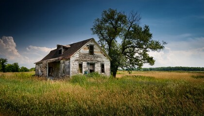 Obraz premium last days neglected ohio farmhouse