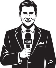 Breaking news delivered by confident journalist