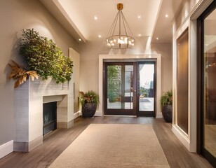 entry hall in contemporary home
