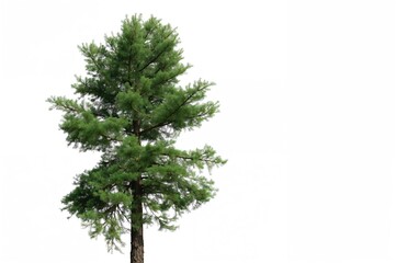 Obraz premium Single tree standing alone on a white backdrop