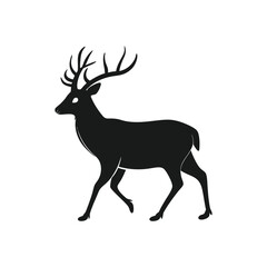 Deer silhouette, deer animal silhouette