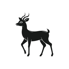 Deer silhouette, deer animal silhouette