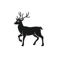 Deer silhouette, deer animal silhouette