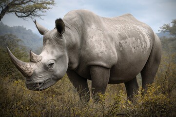 Obraz premium Giant Mammal Species Facing Extinction