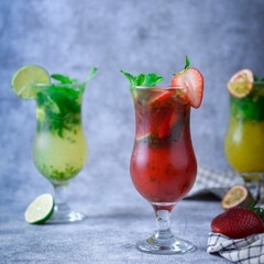 Refreshing Strawberry Mojito Mocktail with Fresh Mint