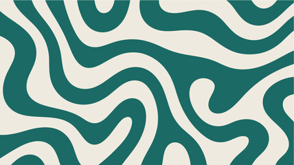 Abstract Fluid Waves Background with Groovy Modern Style
