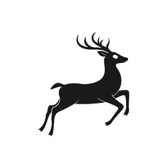 Deer silhouette, deer animal silhouette