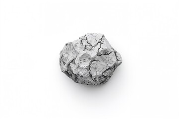 Single Rock Against a White Backdrop