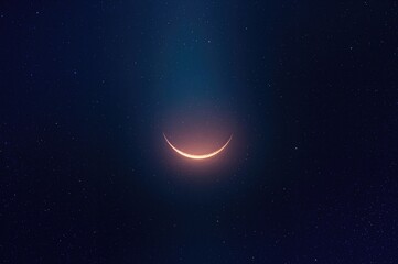 Lover's moon shining above