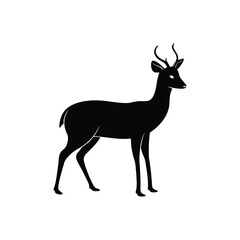 Deer silhouette, deer animal silhouette