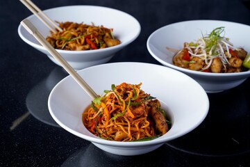 Spicy Asian Chicken and Vegetable Stir-Fry Noodles
