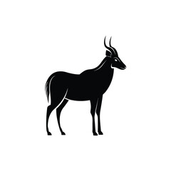 Deer silhouette, deer animal silhouette