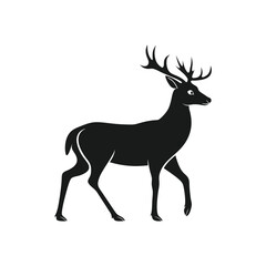 Deer silhouette, deer animal silhouette