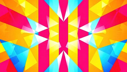Geometric Abstract Composition with Vibrant Colors and Shapes.