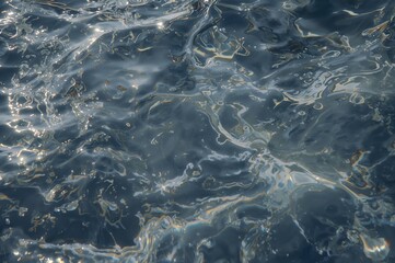 A glittering water surface captivates with its reflective shimmer, creating dazzling light patterns on gentle ripples.