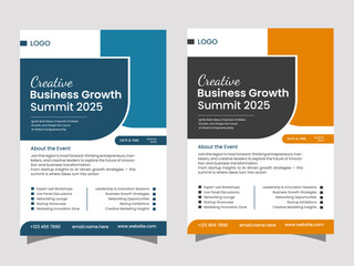 Modern Business Conference & Corporate Flyer Template | Creative Summit Poster Design . Flyer Design