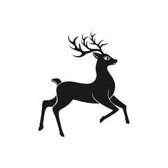Deer silhouette, deer animal silhouette