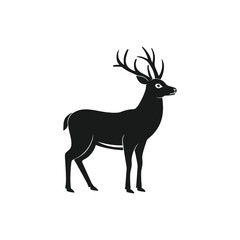 Deer silhouette, deer animal silhouette