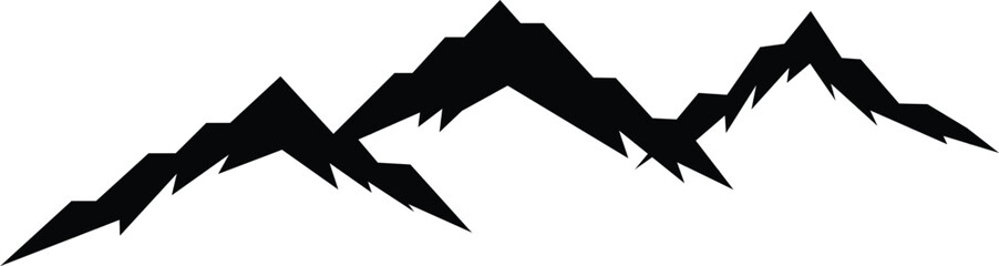 Majestic mountain range silhouettes at dusk