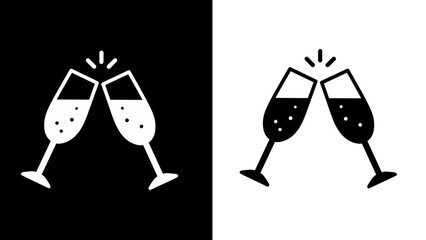 Clinking Champagne Glasses Celebrate Toasting Celebration Event