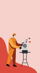 Professional worker in hard hat operating industrial machinery with precision