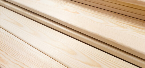Boards. Dried lumber, boards processed for carpentry.
