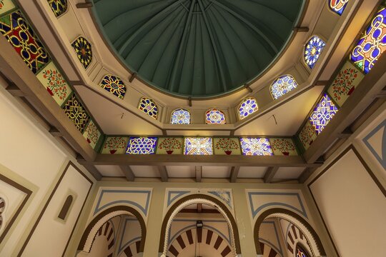 Arab House, Casa Araba, interior view, Scherrer Park, Parco Scherrer, Morcote, Lake Lugano, Lago di Lugano, Canton Ticino, Switzerland