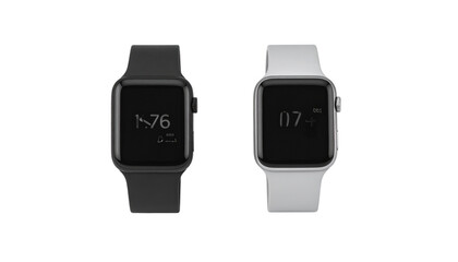 Smartwatch bundle, two variations isolated on transparent background