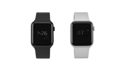 Smartwatch bundle, two variations isolated on transparent background