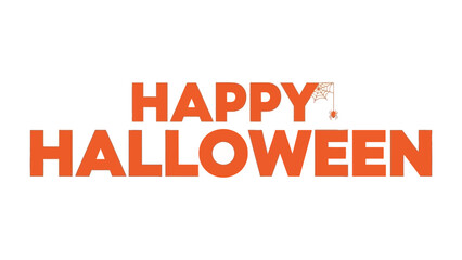 Happy Halloween Text: Festive orange text against a minimalist backdrop conveys holiday greetings, offering an opportunity to celebrate and share the spooky spirit.