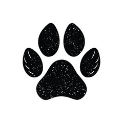 Paw silhouette, paw silhouette vector, animal paw