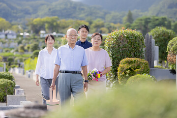 迎え盆　送り盆　お墓参り