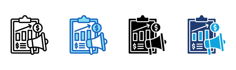 Marketing icon Multi Style Vector Illustration