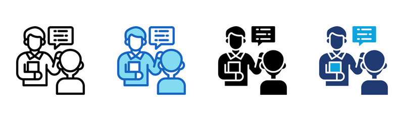 Fototapeta premium Supervisor icon Multi Style Vector Illustration