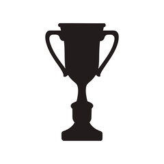 Black silhouette of a champion trophy